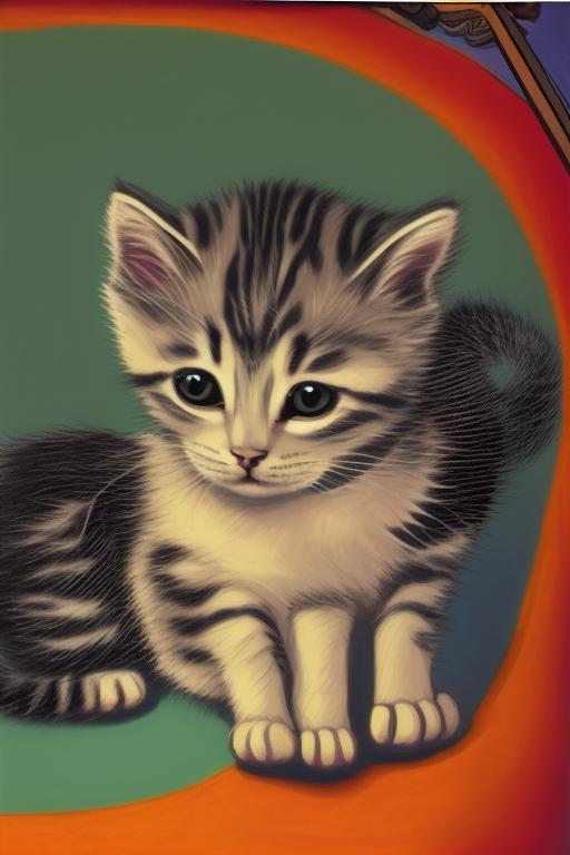 Kitten listening to the grateful dead